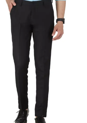 USQUARE Light Grey Slim Fit Men Formal Trousers