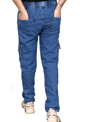 Man Denim Cargom Jogger Pant For Men