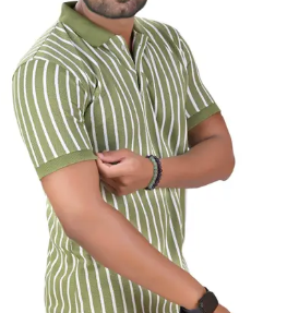 stripe polo t-shirt for men - Image 5