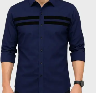 Men's Regular wear Solid Slim Fit Full Sleeve Formal Shirt - Image 4