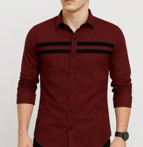 Men's Regular wear Solid Slim Fit Full Sleeve Formal Shirt - Image 3