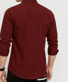 Men's Regular wear Solid Slim Fit Full Sleeve Formal Shirt - Image 2