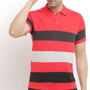 Mens Casual Cotton Color Block T-shirt