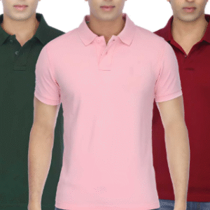 Poly Cotton Solid Half Sleeves Mens Polo T-shirt (Pack of 3)