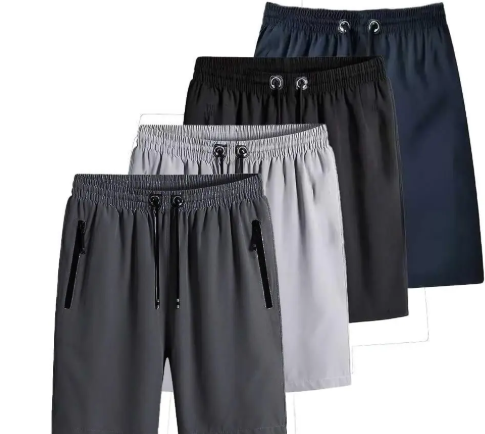 Combo of 4 Men's Stretchable Cotton Shorts
